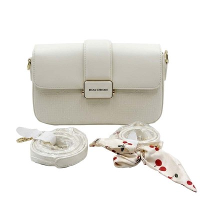 Sac Regina en cuir lisse avec finitions dorées élégantes chic