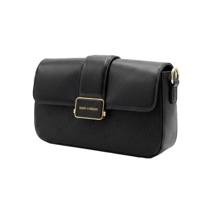 Sac Regina en cuir lisse avec finitions dorées élégantes chic