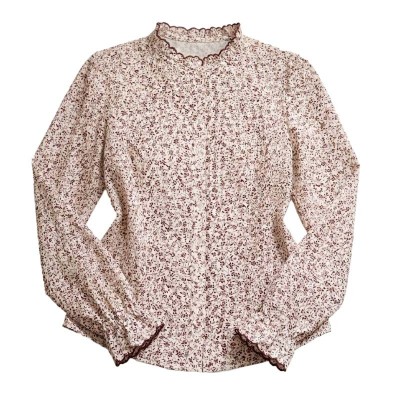 chemise fleuri avec manche bouffante