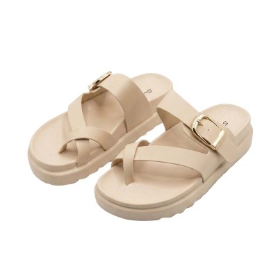 Mules Saan Her Shoes à brides croisées et boucle dorée