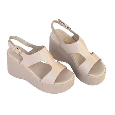 Sandales compensées GLA Shoes à bride ajustable élégante