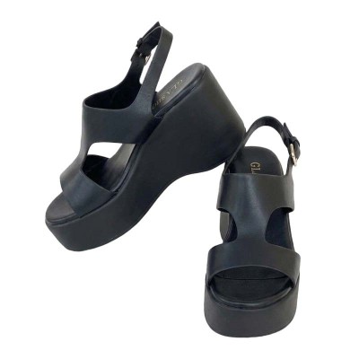 Sandales compensées GLA Shoes à bride ajustable élégante