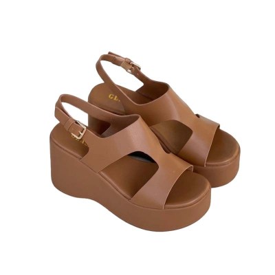Sandales compensées GLA Shoes à bride ajustable élégante