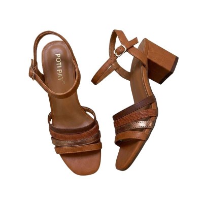 Sandales Poti Pati à 4 brides avec talon bloc élégant