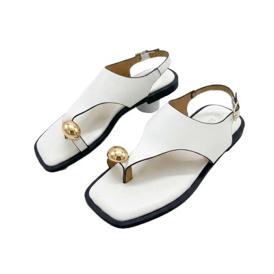 Sandales plates Lov'it à détail doré et bride ajustable chic