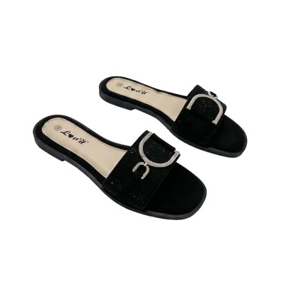 Mules Lov'it en suédine à strass pour un style lumineux chic