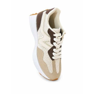 Baskets femme en mesh et simili cuir, style moderne et confortable