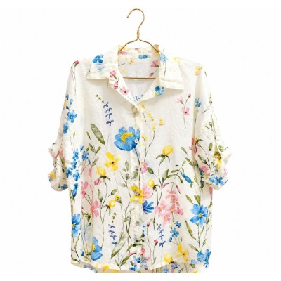 Chemise Femme en Mousseline Fleurie | Rosa Mode