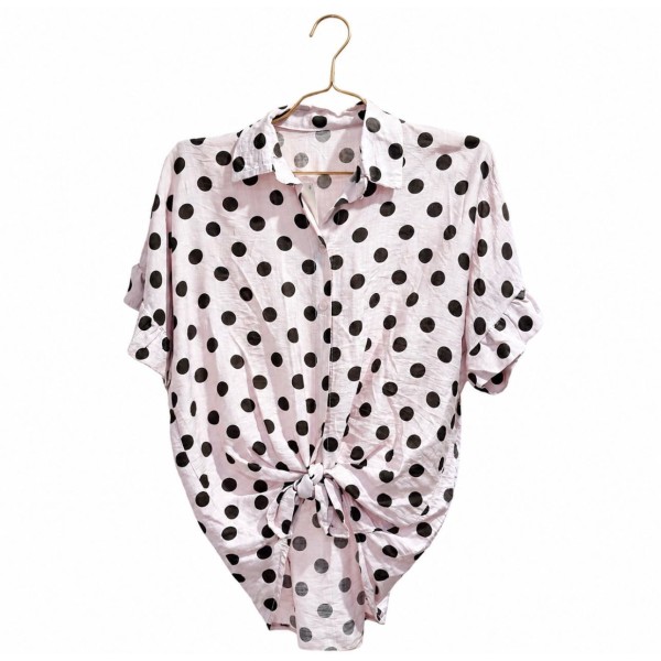 Chemise Femme Kamraya en Mousseline à Pois, Légère et Tendance