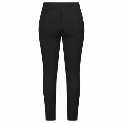 Pantalon noir femme taille haute avec boutons décoratifs tendance