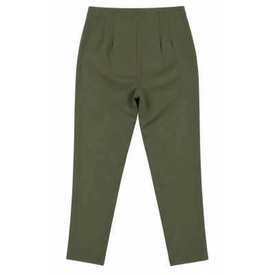 Pantalon femme coupe droite avec poches, disponible en 4 couleurs