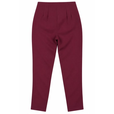 Pantalon femme coupe droite avec poches, disponible en 4 couleurs