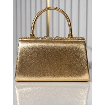 Sac soirée chic métallisé avec strass – Modèle élégant femme