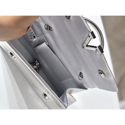 Sac soirée chic métallisé avec strass – Modèle élégant femme